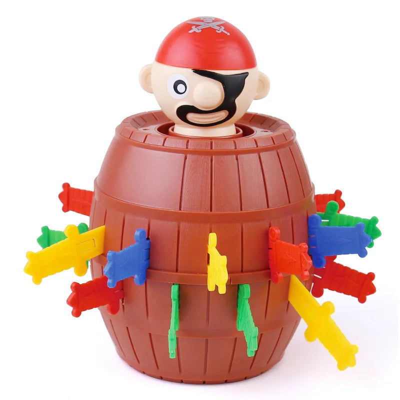 New Funny Pirate Barrel Toys Lucky Game Jumping Pirates Bucket Sword Stab