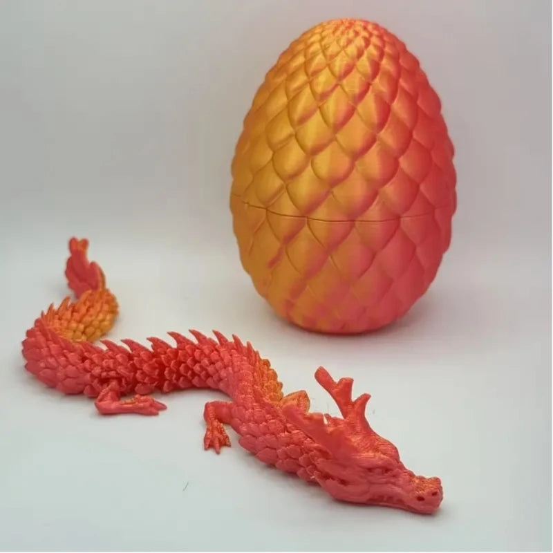 3D Chinese Dragon Surprise Egg Mini Movable Joint Decor Cute Collectible