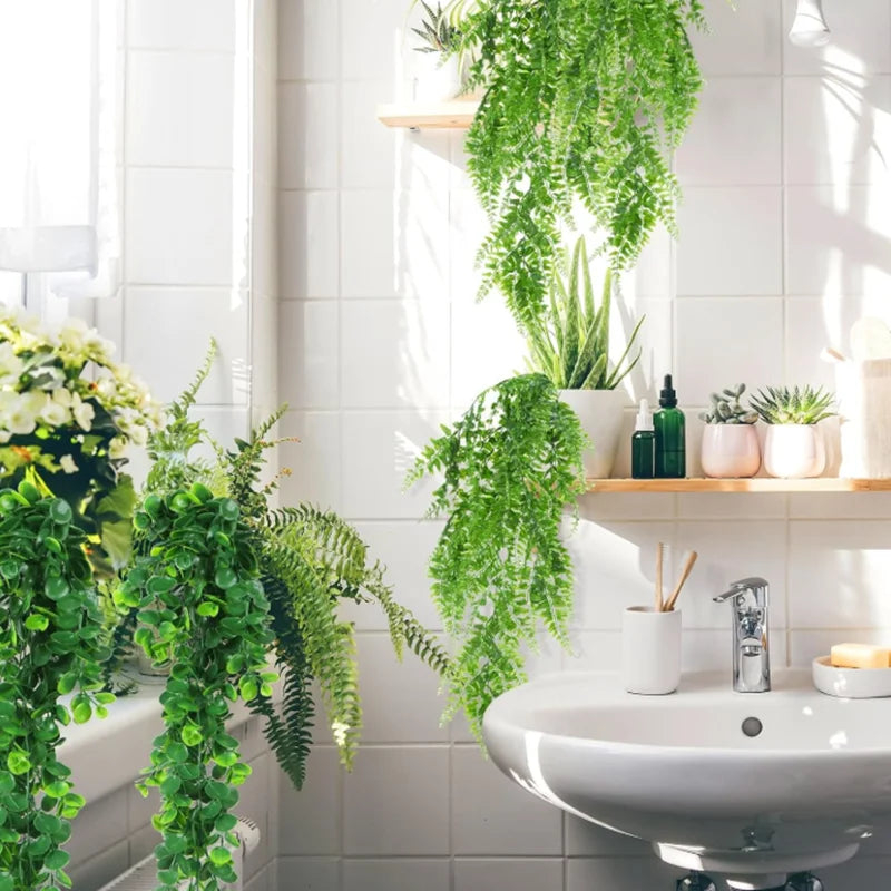 90cm Artificial Plant Vine Home Decoration Hanging Plastic Leaf Grass Garland