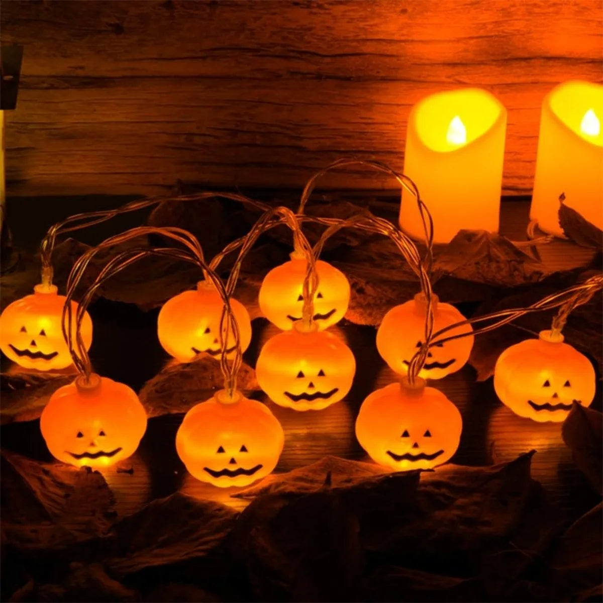 1pc 10/20 LED 3D Pumpkin String Light Halloween