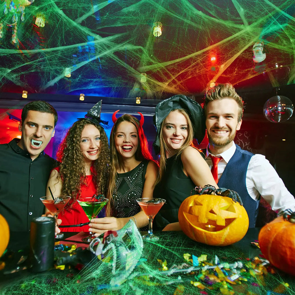 Halloween Glow Spider Web Creepy Decor