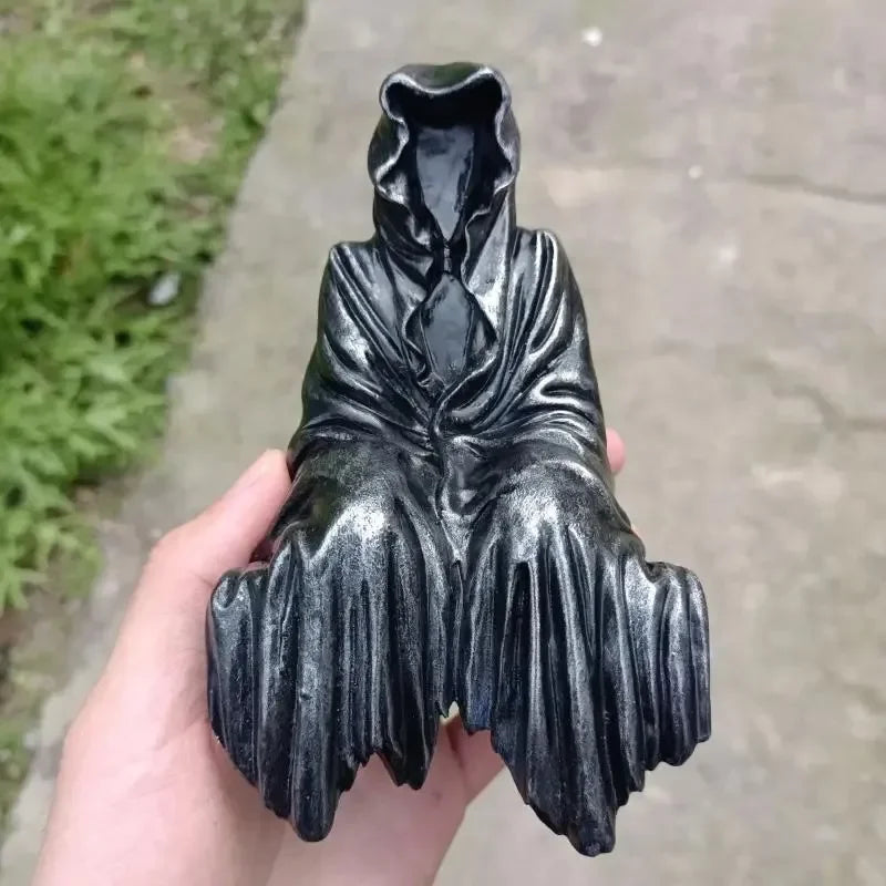Black Clothes Mysterious Master Ornament Horror Black Robed Night Walker Gothic