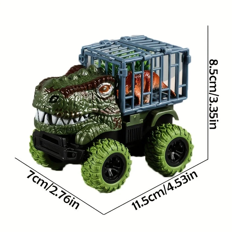 Pull Back Dinosaur Truck Toys Car Transport Truck Toys Dino Figures Boys