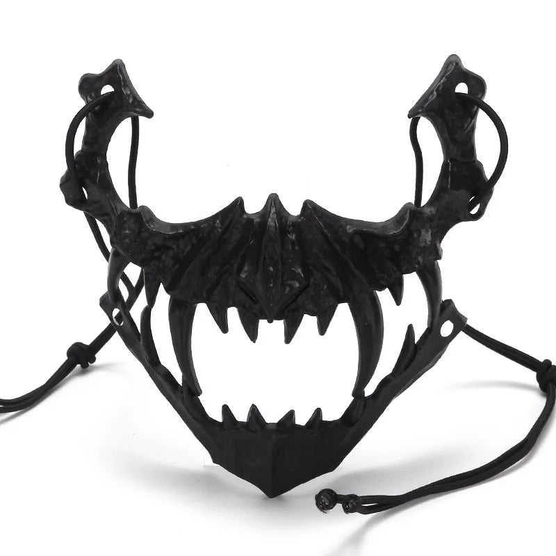 Halloween Mask Half-face Mask Cos Dragon God Fierce Tiger Night Fork Tengu