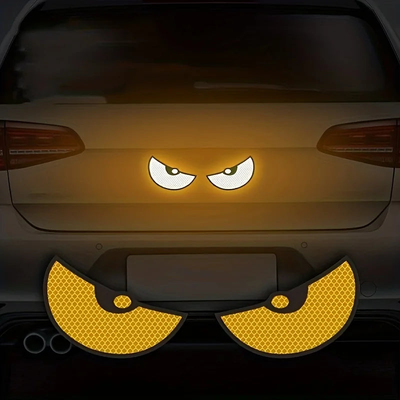 2pcs/Set Reflective Car Stickers Devil Eye Safety