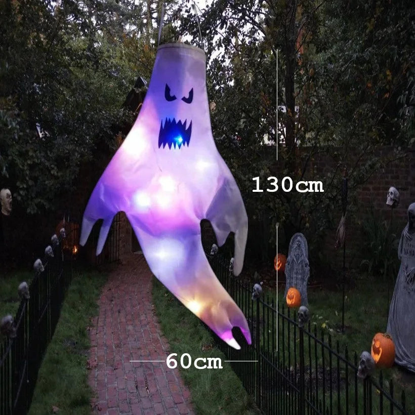 Hanging Ghost Halloween LED Luminous Ghost Children's Gift Scary Party Props