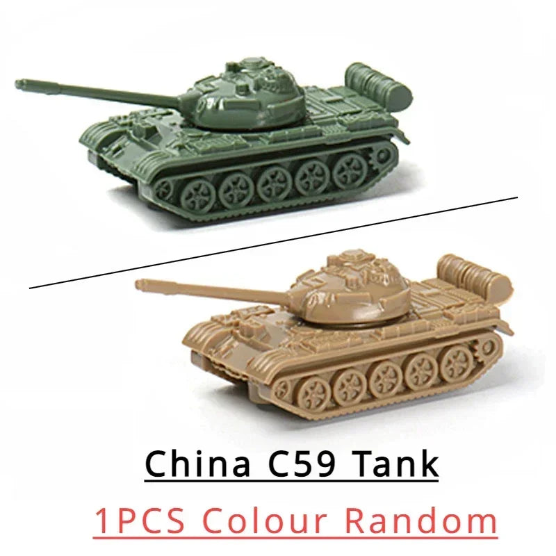 1 144 5cm Classic Tank Model WWII Soviet BM21 Italian B1 Destroyer US M35