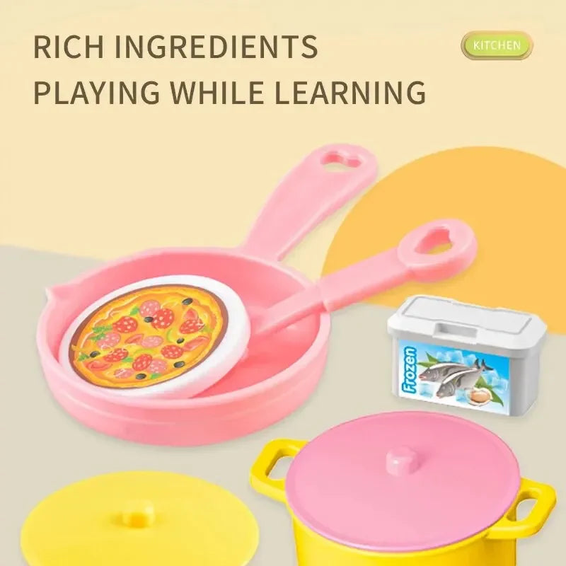 Mini Kitchen Counter Play Set Cooking Tableware