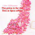 1pc 5.6ft Artificial Sakura Flowers Vine Wedding Garden Rose Arch Home Party