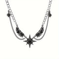 Men's Stainless Steel Necklace Synthetic Zircon Wing Design
