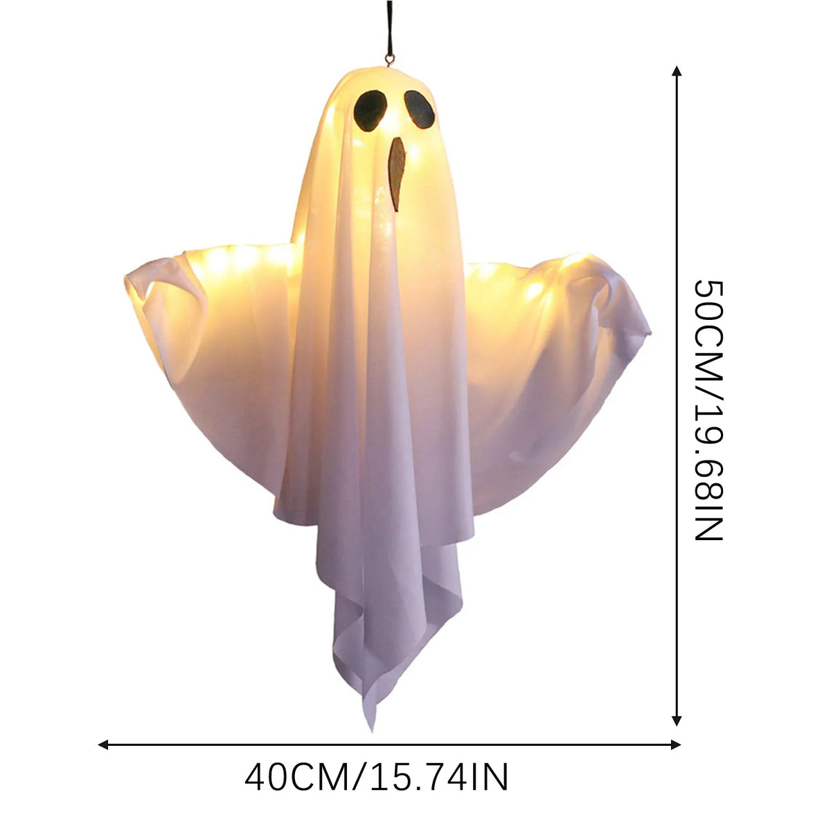 Halloween Ghost Hanging Decorations LED Light Ghost