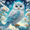 Charming DIY 5D Owl Diamond Painting Set Tree Branches Unique Shaped Crystals