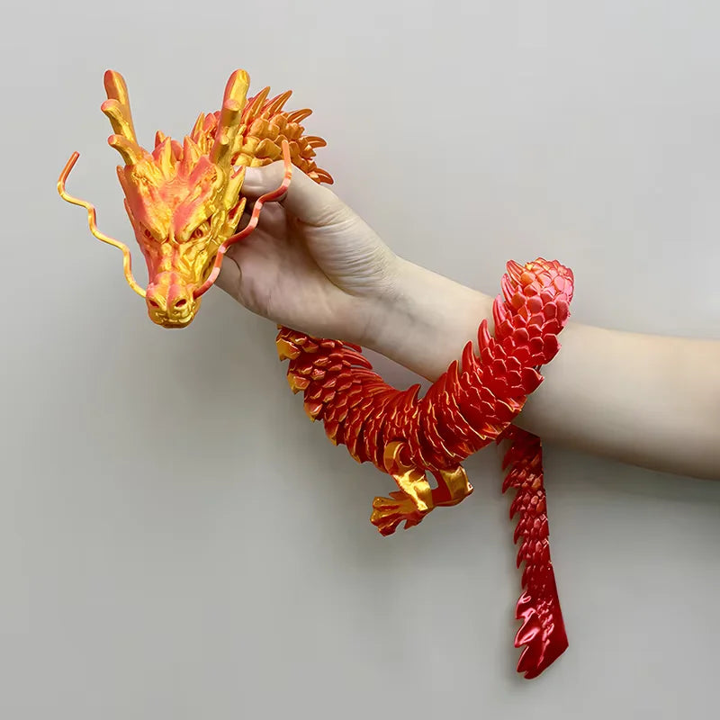 88CM 3D Printed Gem Dragon Crystal Fidget Toy Rotatable Articulated Dragon