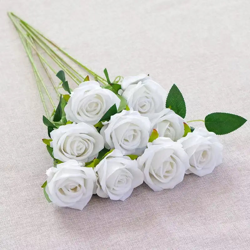 1 5 10 20pcs Roses Artificial Flowers Rose Flower Branch Realistic Fake