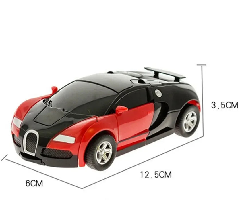Mini 2 In 1 Car Toys One-key Transformable Car Toys Automatic Transforming