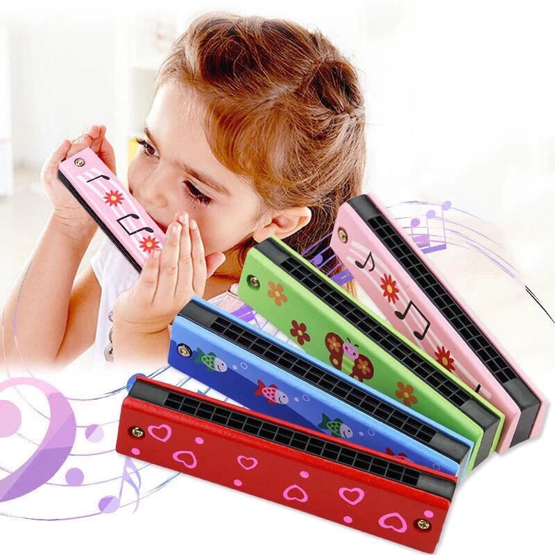 Wooden Children's Harmonica Musical Toy
