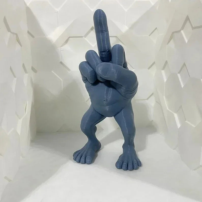 Middle Finger Figure With Legs Office Desk Resin Ornaments Creative Funny