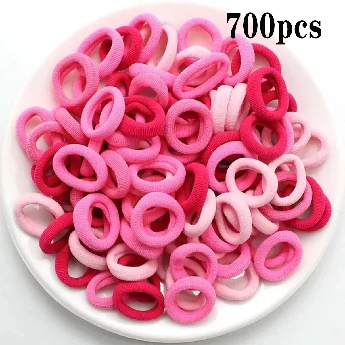 200-1000pcs Women Girls Colorful Nylon Elastic Hair Bands Ponytail Small