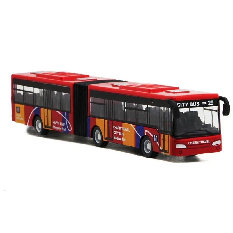 1:64 Alloy City Bus Model Diecast Toy Vehicle