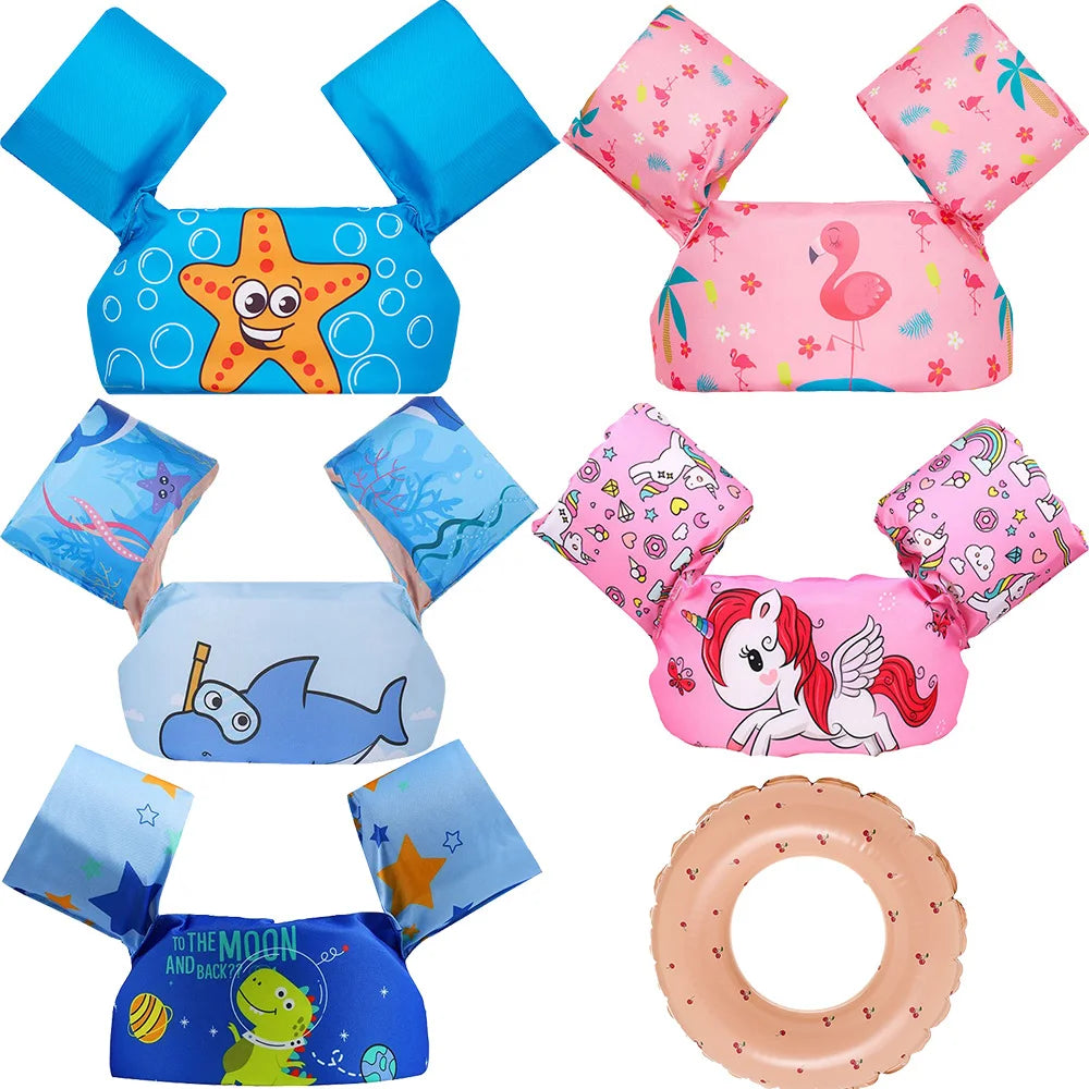 Pool Float Vest Foam Buoyancy Armbands Learning