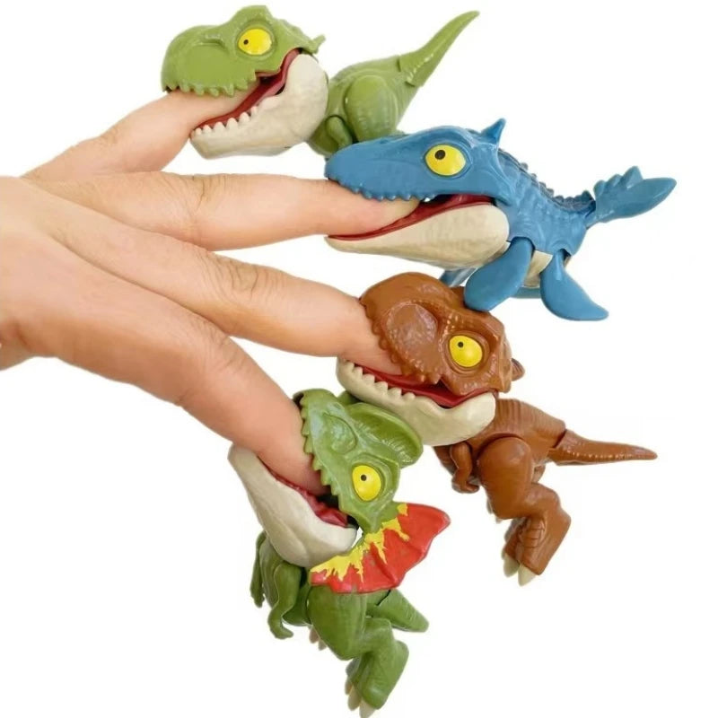 Jurassic Finger Dinosaur Triceratops Tyrannosaurus Model Toys Kids Creative