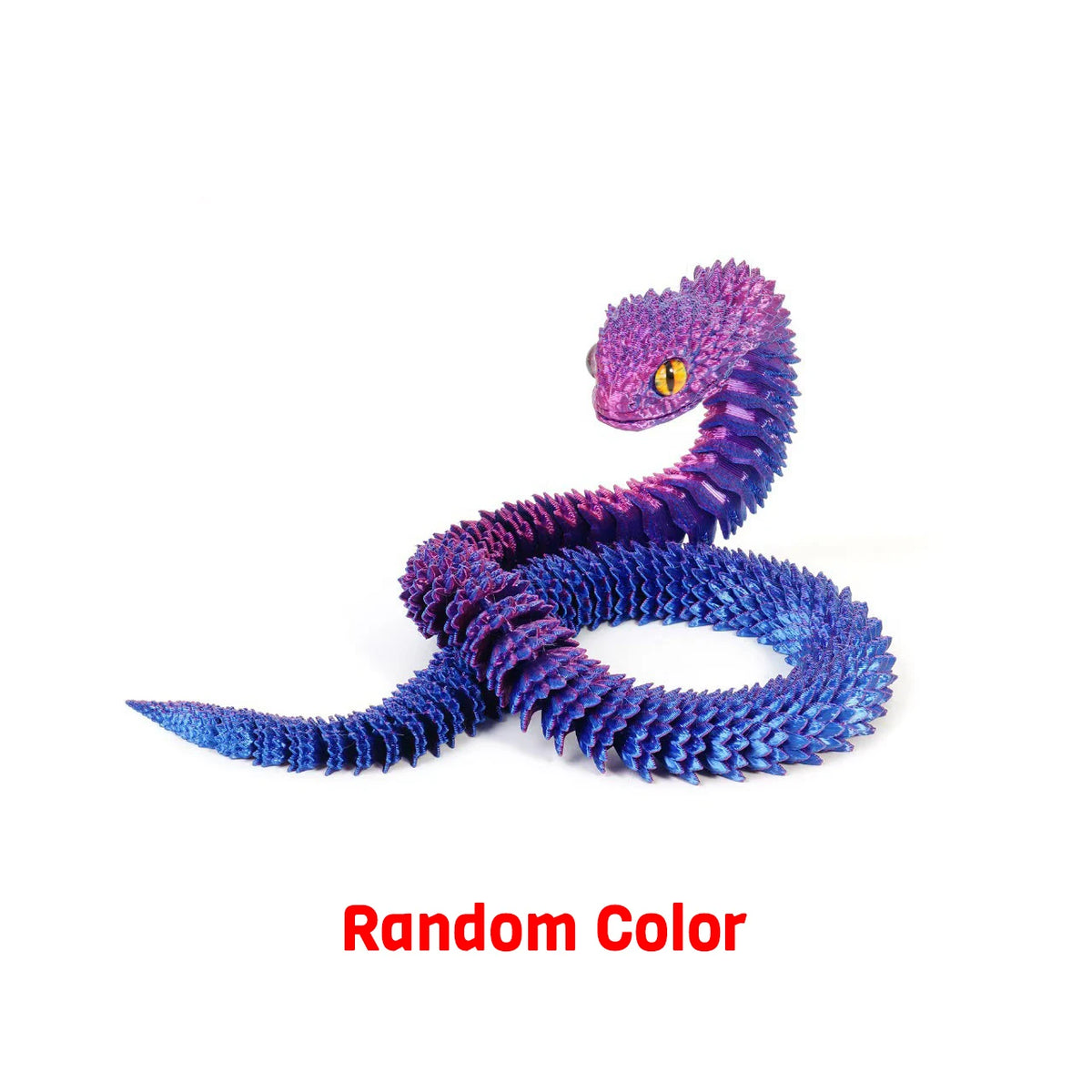 2026 New 3D Printed Snake Realistic Snake Statue Movable Joint Fidget Toys