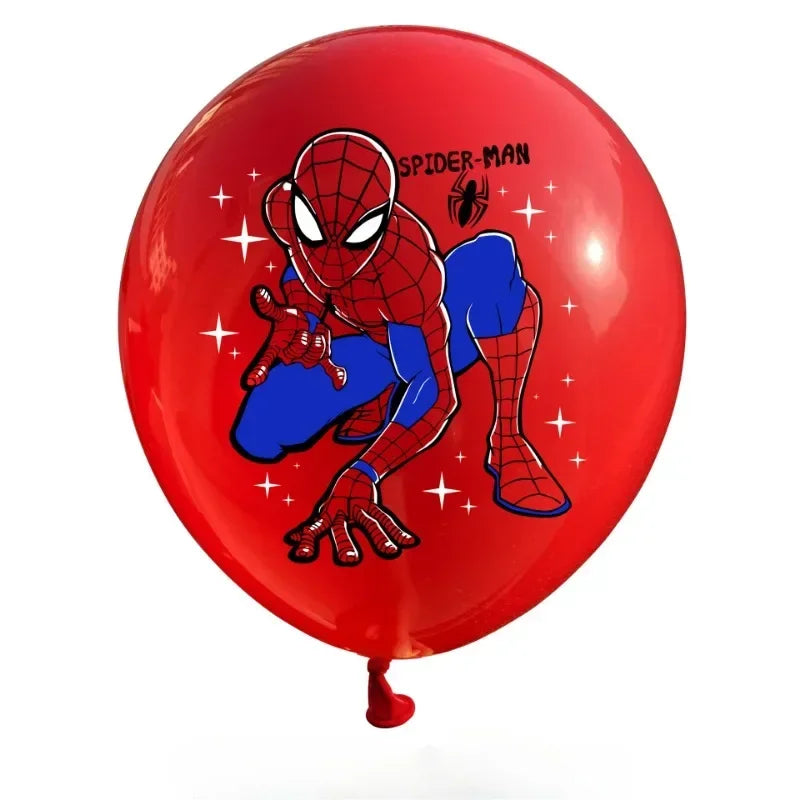 12pcs Cartoon Spider Theme Latex Balloons Kids Party