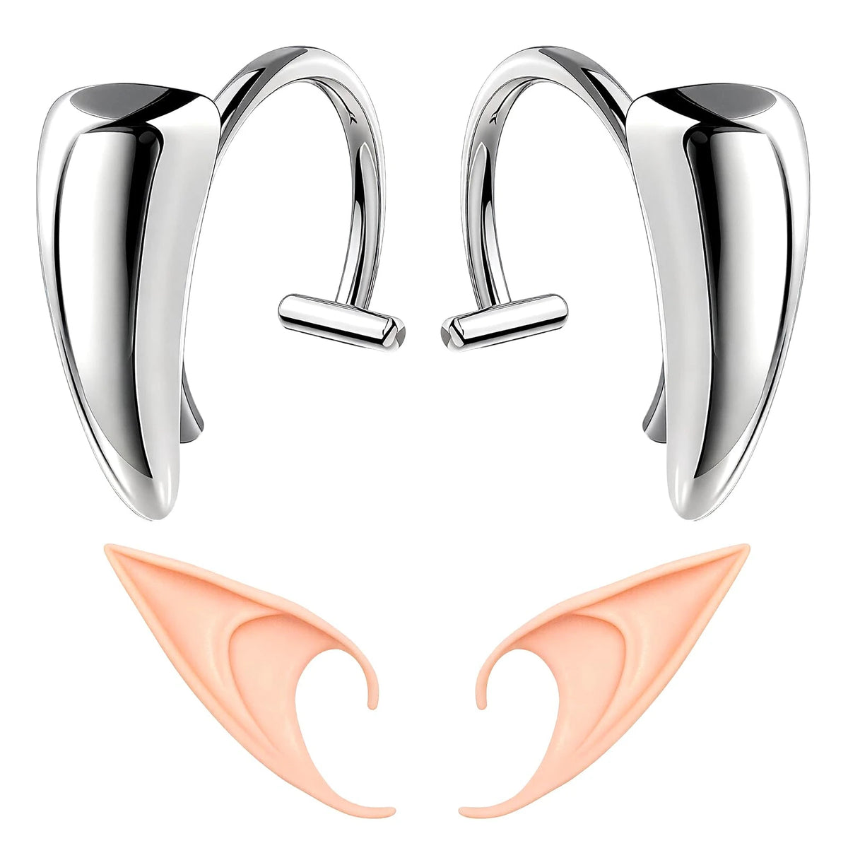 1pair Cosplay Fairy Elf Ears Soft Pointed Tips Anime Party Dress Up Costume