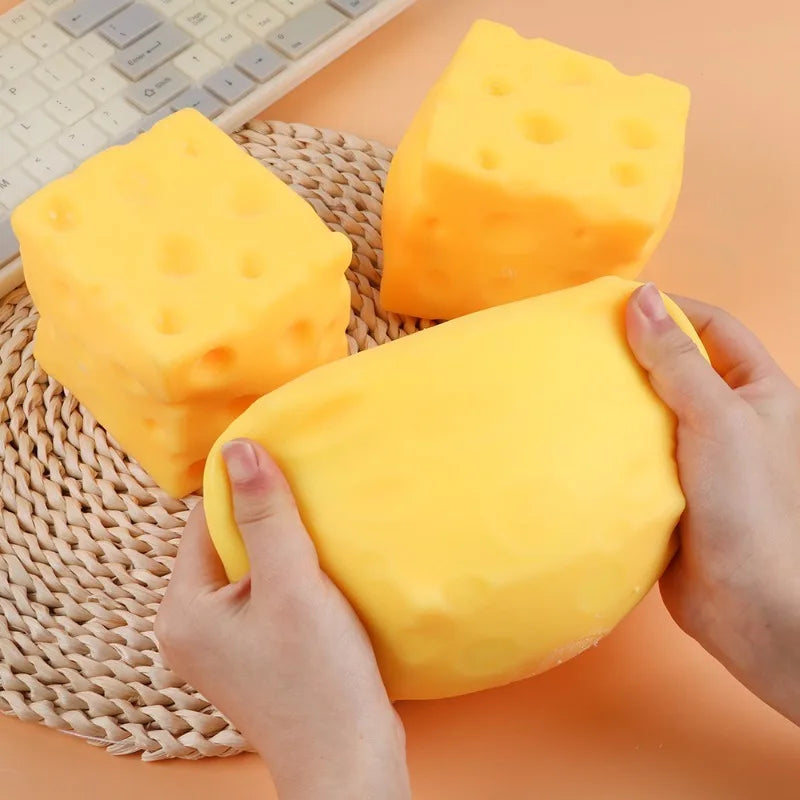 Giant Cube Cheese Squeeze Toy Simulation Slow