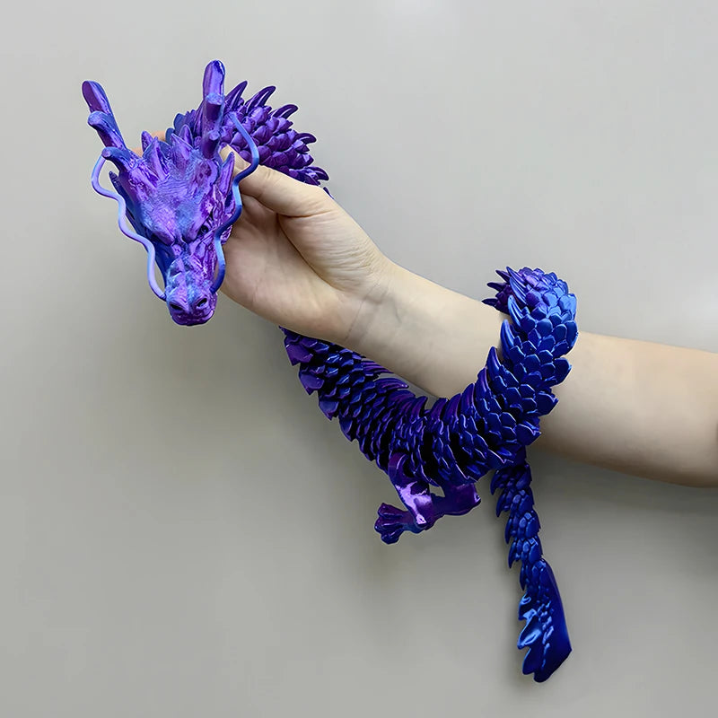 88CM 3D Printed Gem Dragon Crystal Fidget Toy Rotatable Articulated Dragon