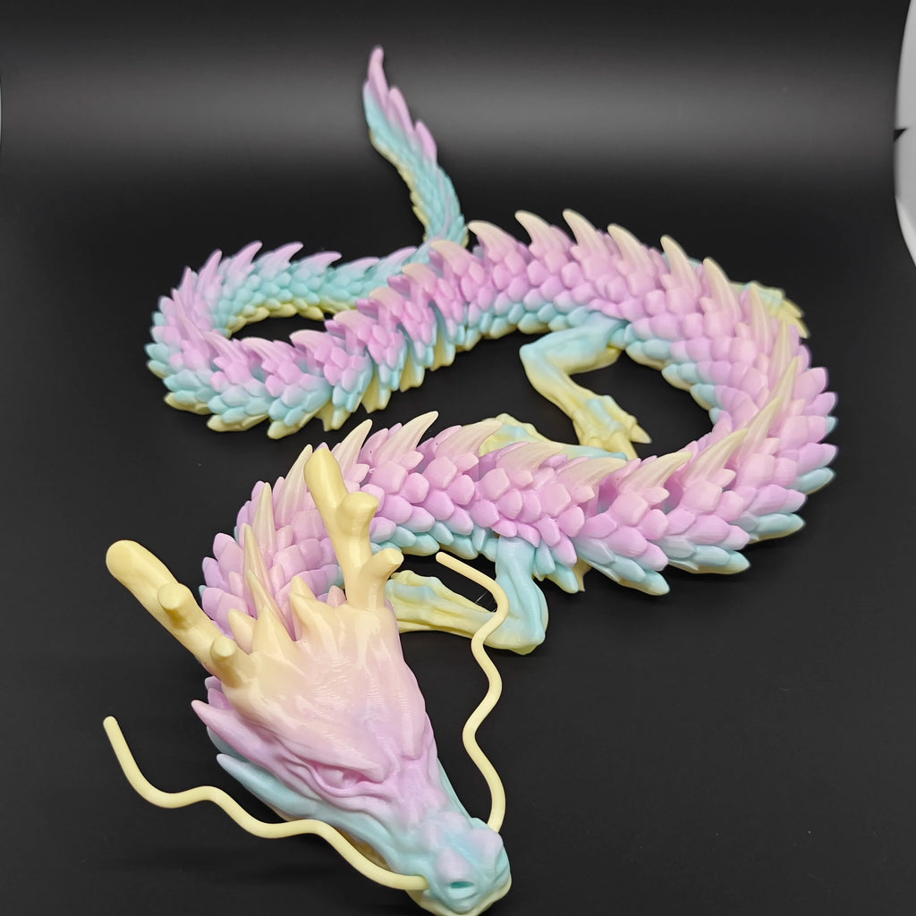 88CM 60CM 3D Printed Gem Dragon Crystal Fidget Toy Rotatable Articulated