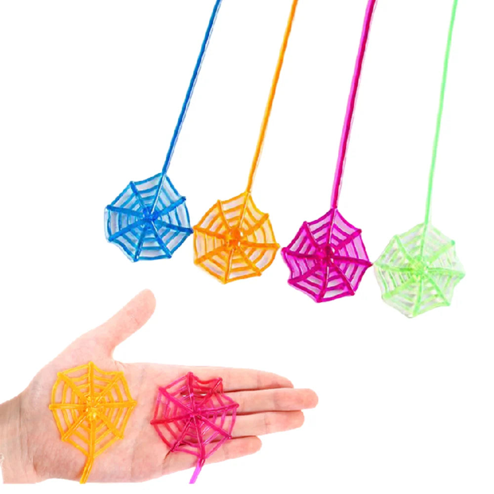12/30Pcs Stretchable Climbing Spider Web Tricky Toys Kids