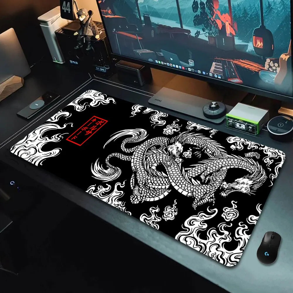 Japanese Dragon Large Gaming Mousepad XXL Keyboard Gamer Mouse Pad Table