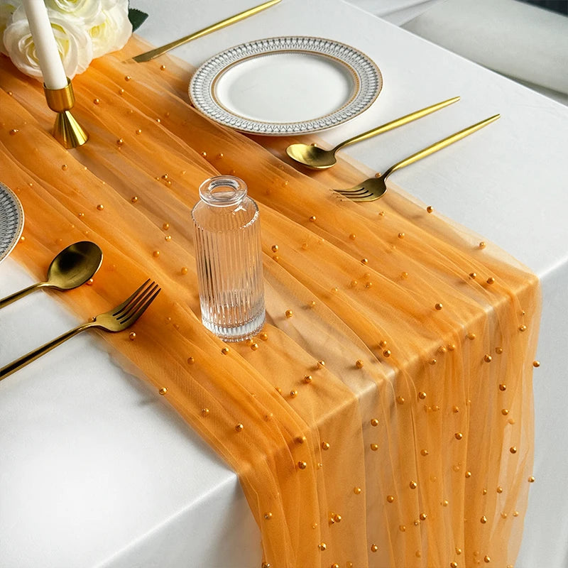 Pearl Table Runner 29x120Inch Wedding Halloween