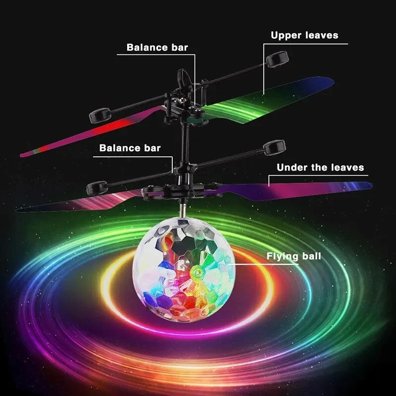 LED Light-Up Crystal Ball Gesture Control Toy