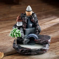 Backflow Incense Burner Mountain River Waterfall Aroma Smoke Zen Censer Holder