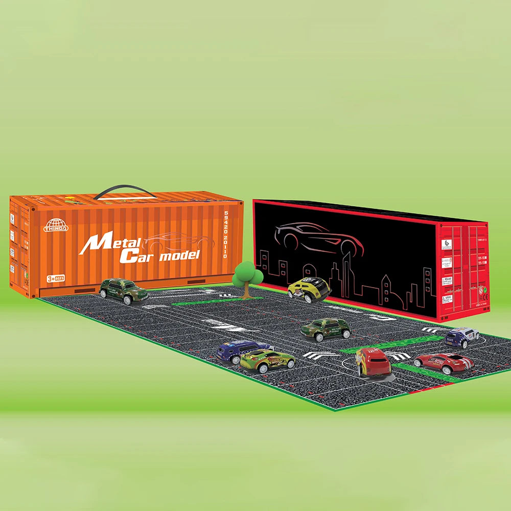 10-48 Pieces Mini Car Set Inertia Pull Back Cars Boys Plastic Vehicle Model