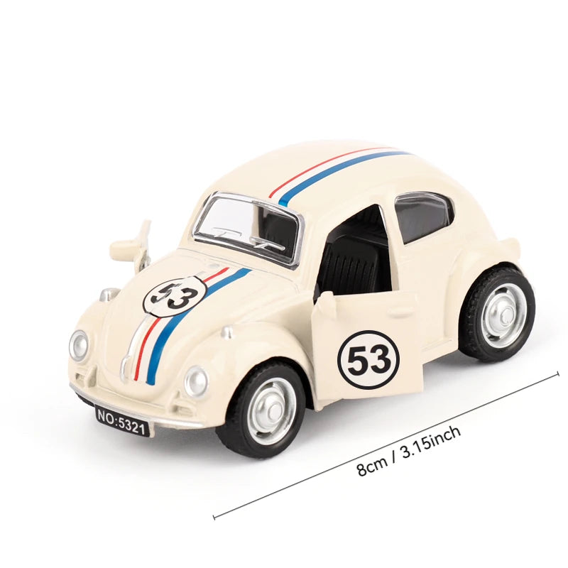 1:36 Bus Transporter Van Gulf Blue Alloy Diecast Model Volkswagen T1 Samba