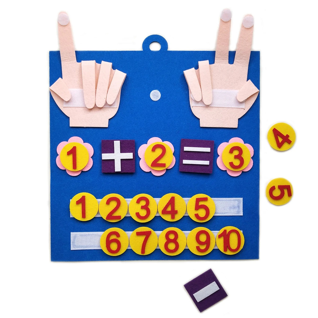 Toddler Montessori Toys Felt Finger Numbers Math Toy Children Counting Early