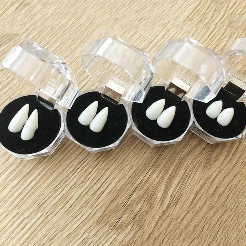 Vampire Teeth Fangs Dentures Props Halloween Costume Props False Teeth Solid