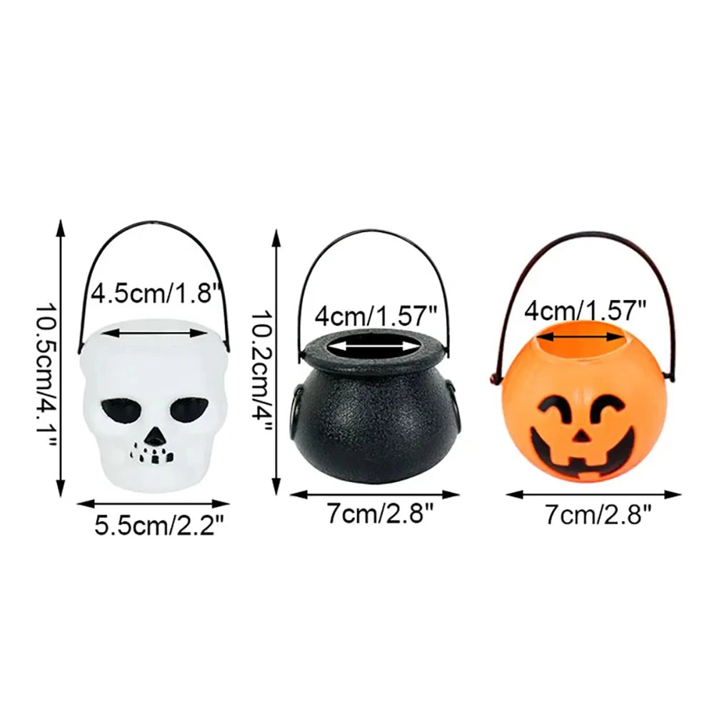 Halloween Witch Cauldron Decoration Mini Black Plastic Witches Cauldron Pumpkin