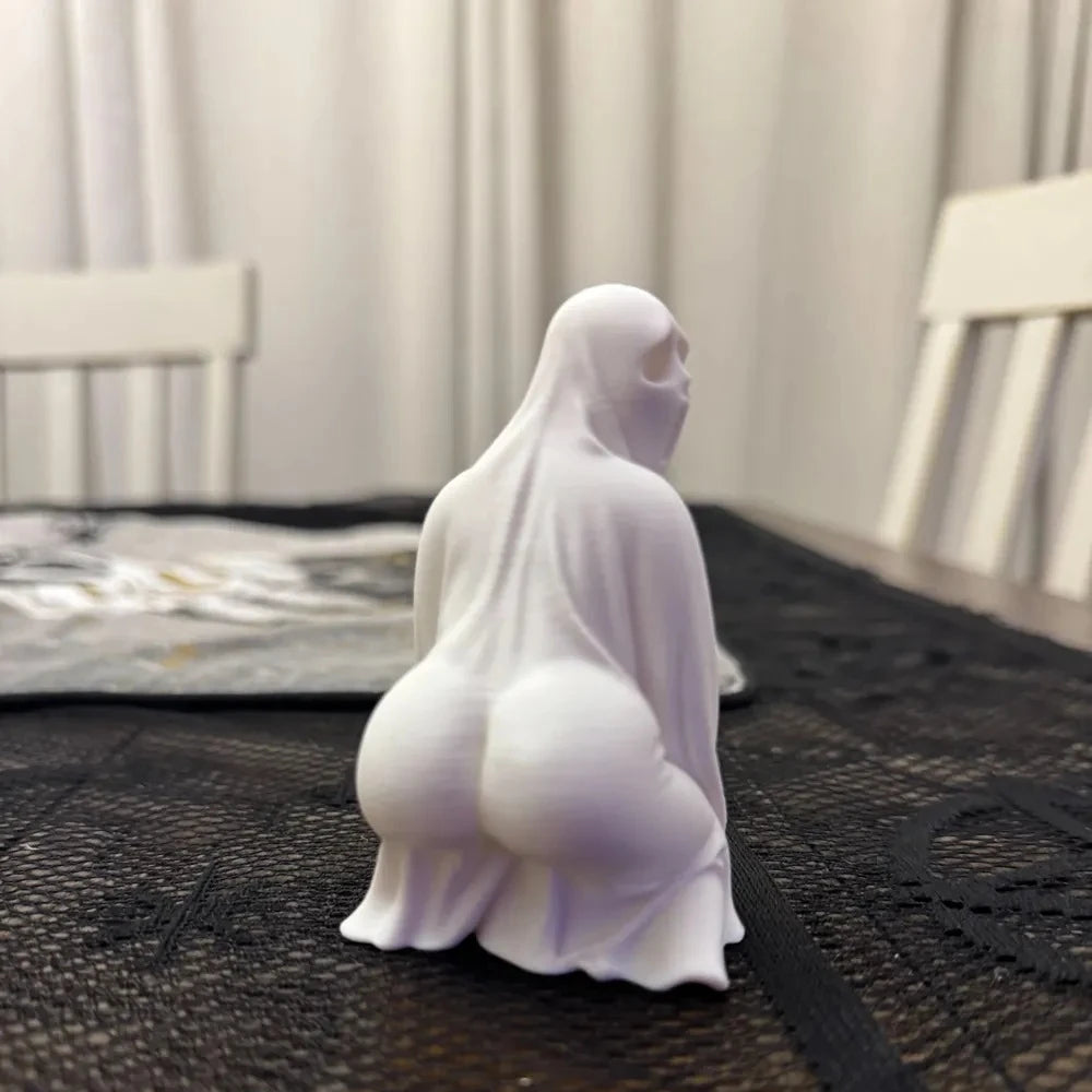 3D Printed Big-Ass Ghost Statue Halloween Witch Ghost Desktop Ornament