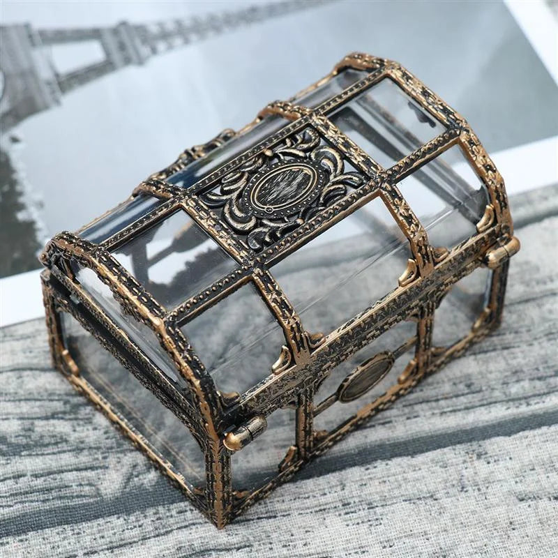 1Plastic Transparent Pirate Treasure Box Crystal Gem