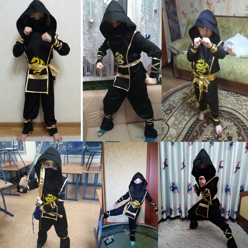 Boys Ninja Deluxe Costume Kung Fu Warrior Outfit
