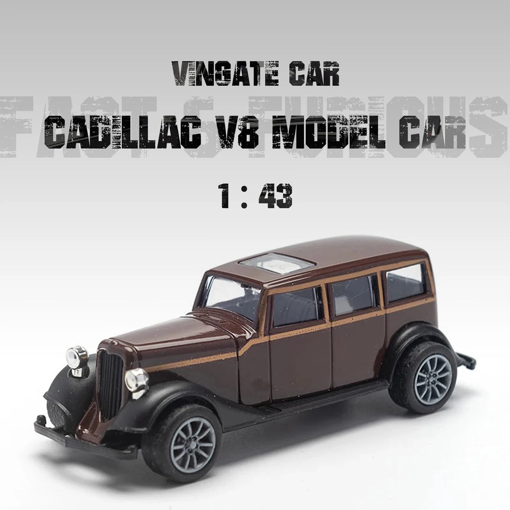 1:43 Alloy Vintage Diecast Car Model Classic Cadillacs V8 Pull Back Car