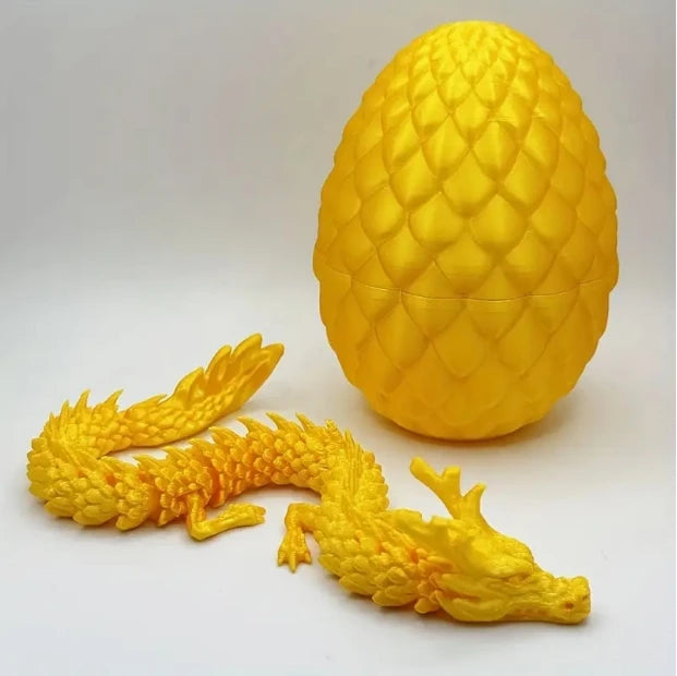 3D Chinese Dragon Surprise Egg Mini Movable Joint Decor Cute Collectible