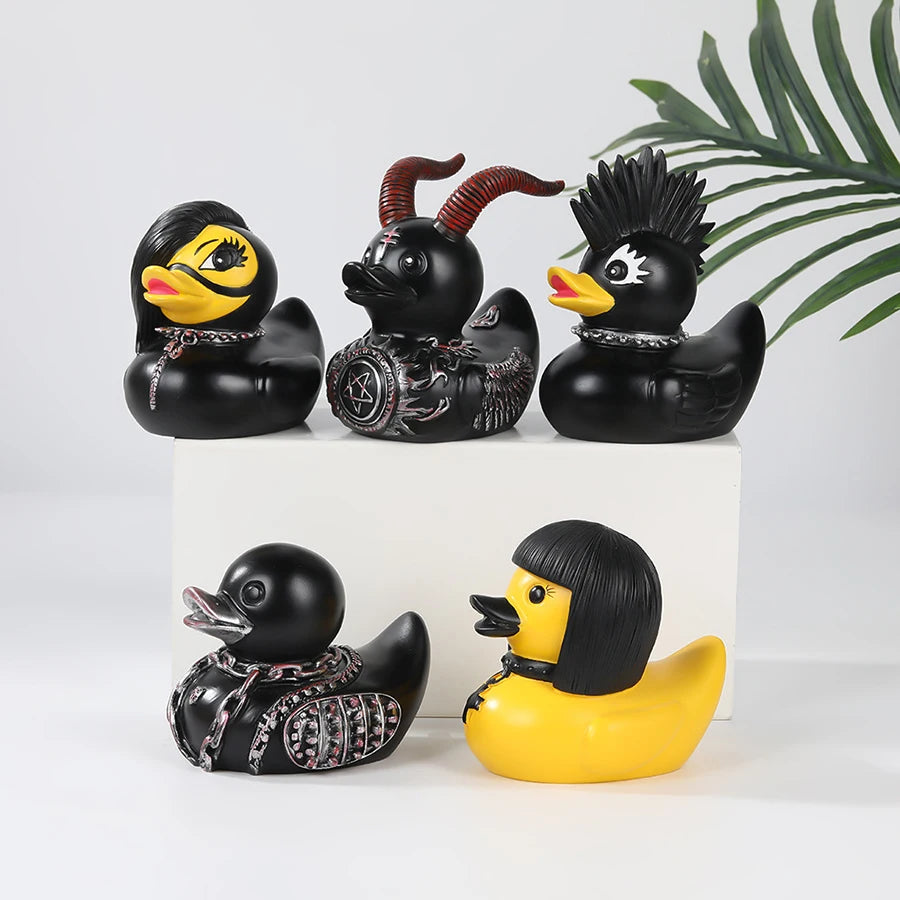 Dark Gothic Duck Sculpture Satanic Resin Art Statue Punk Home Decor Witch Altar