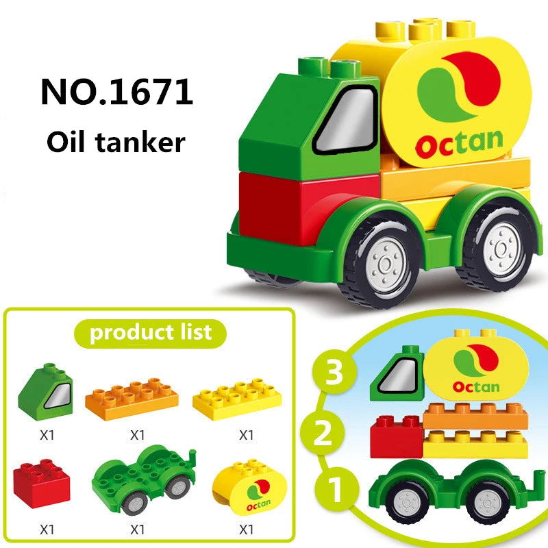 Large Particle Building Blocks City Vehicles