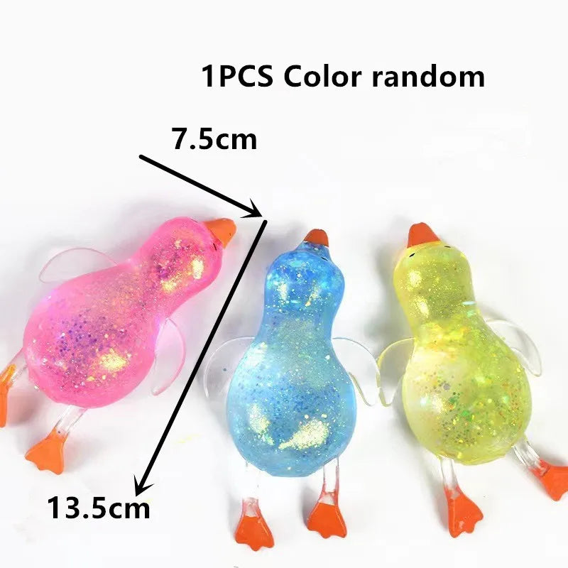 Maltose Colorful Aurora Duck Squeeze Soft Toy