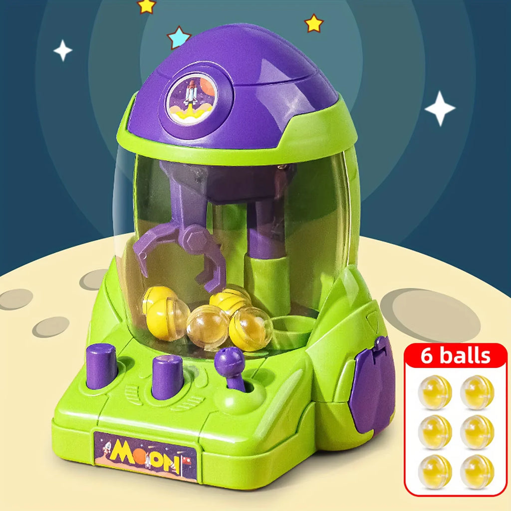 Mini Space Rocket Claw Machine Ball Grabber Toy Boys Girls Educational Game
